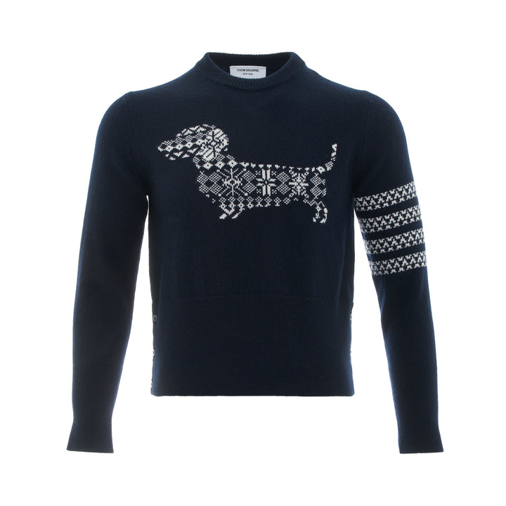 Thom Browne Holiday Hector Crew Neck Pullover – Available at Club 21, Official Retailer in Singapore, Malaysia & Thailand with Global Shipping Online