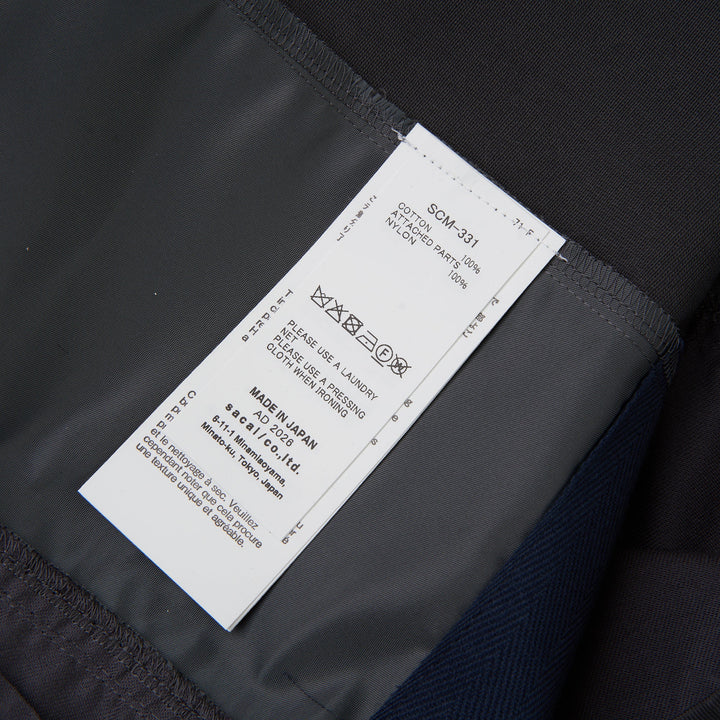 Nylon Twill x Cotton Jersey T-Shirt