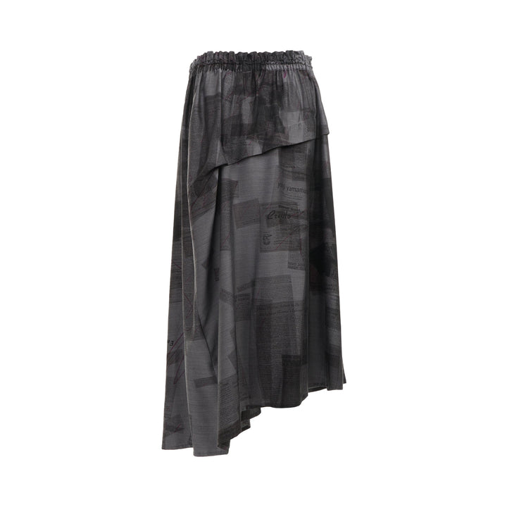 Right Side Tuck Asymmetric Skirt