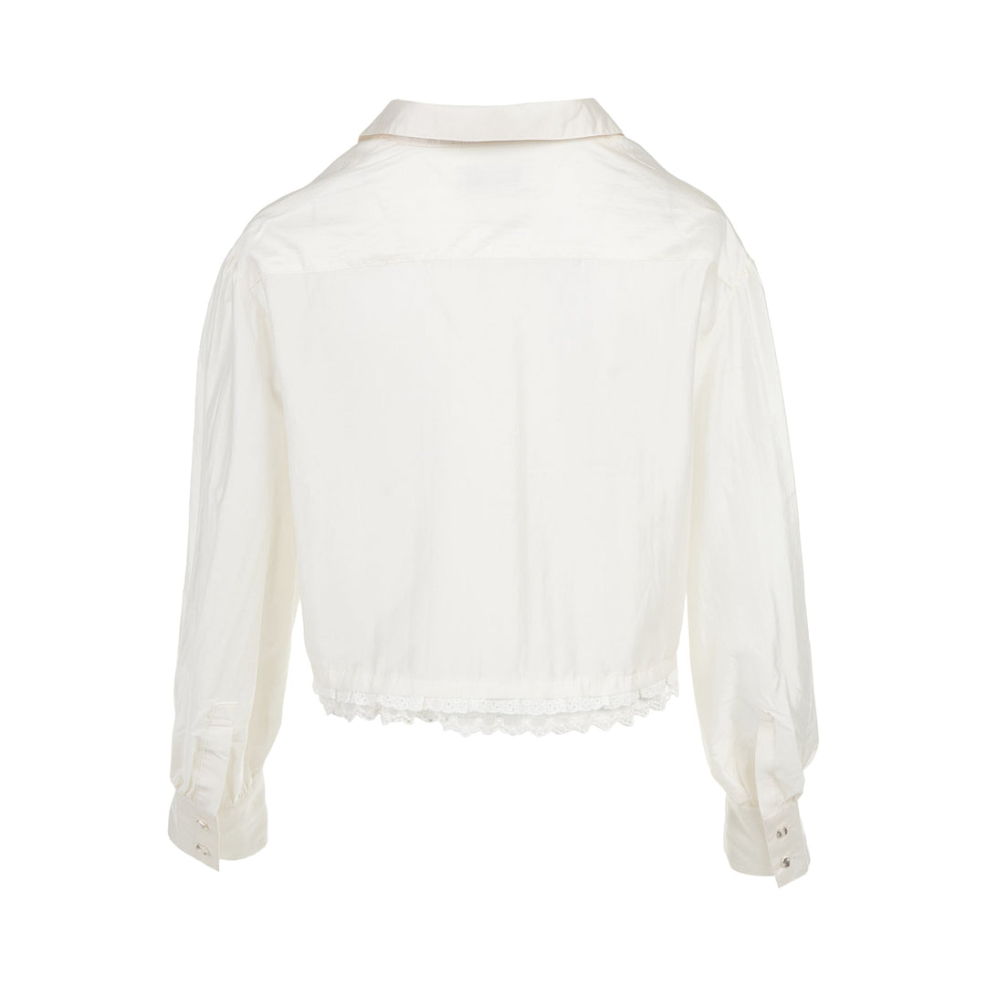 Agenda Lace-Up Blouse