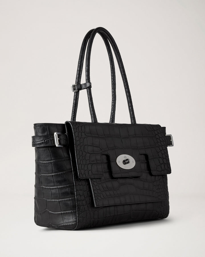 Buckle Bayswater Black Croc Natural Vegetable Tanned