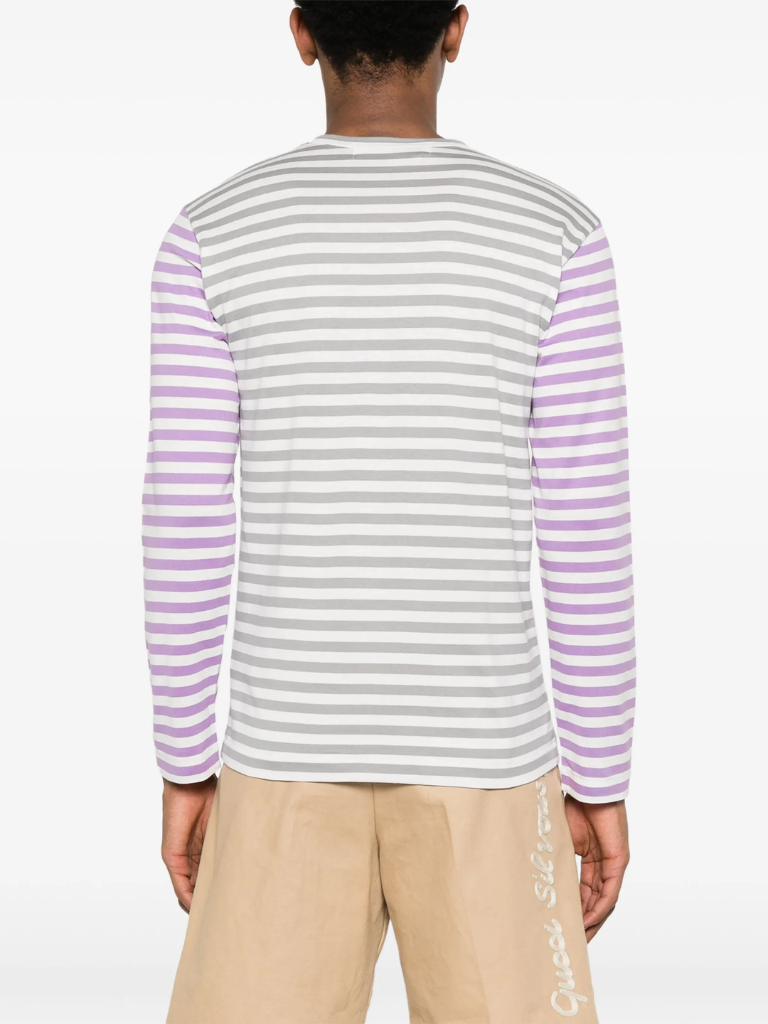 Bi-Color Striped Long Sleeve Tee