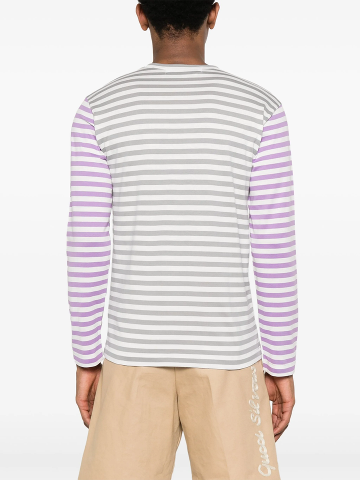 Bi-Color Striped Long Sleeve Tee