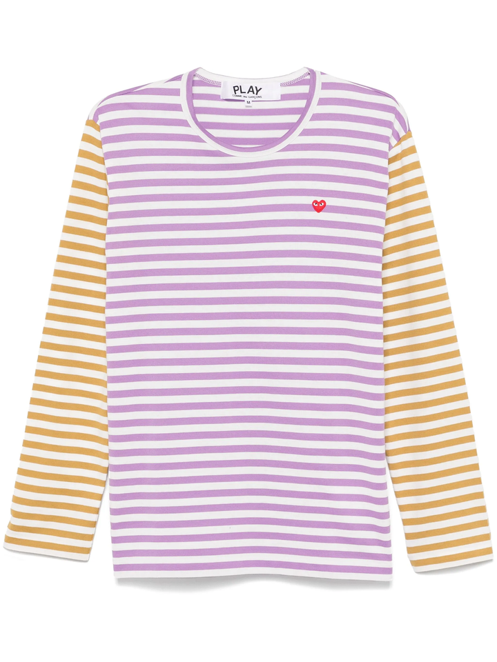 Bi-Color Striped Long Sleeve Tee