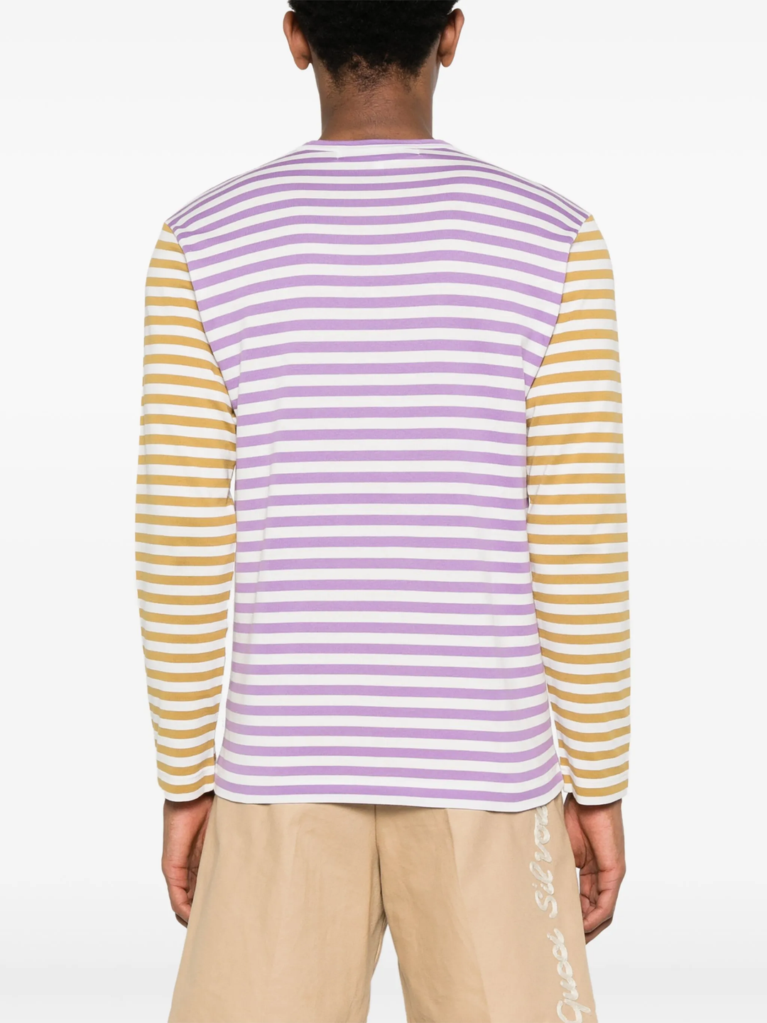 Bi-Color Striped Long Sleeve Tee
