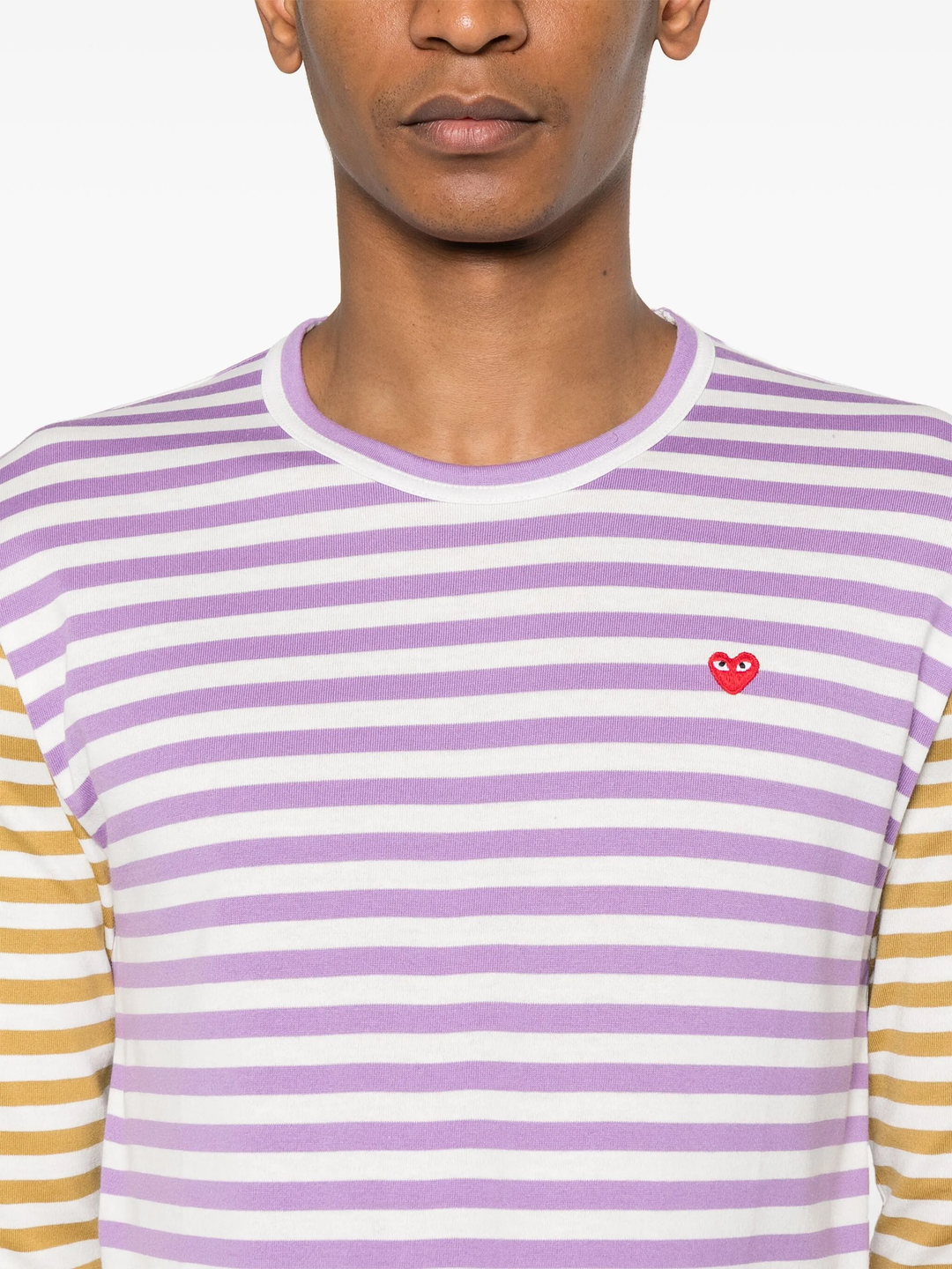 Bi-Color Striped Long Sleeve Tee