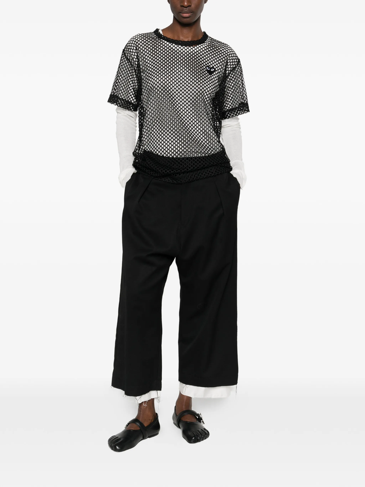 Black Heart Emblem Mesh Tee