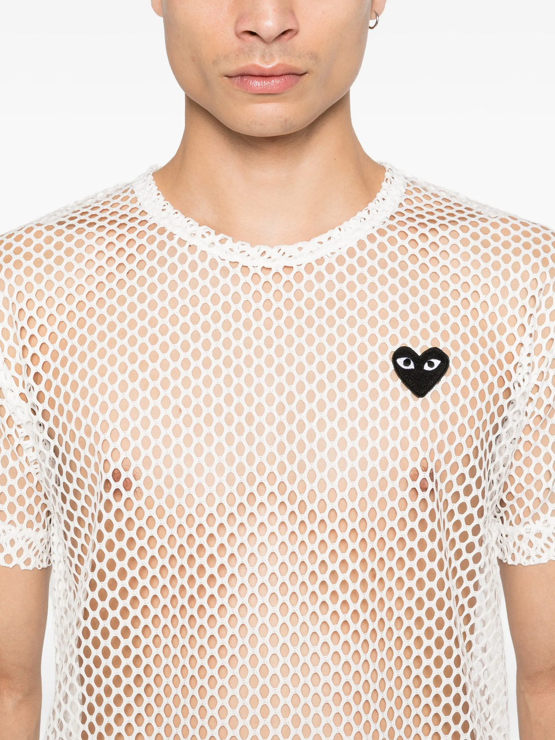 Black Heart Emblem Mesh Tee