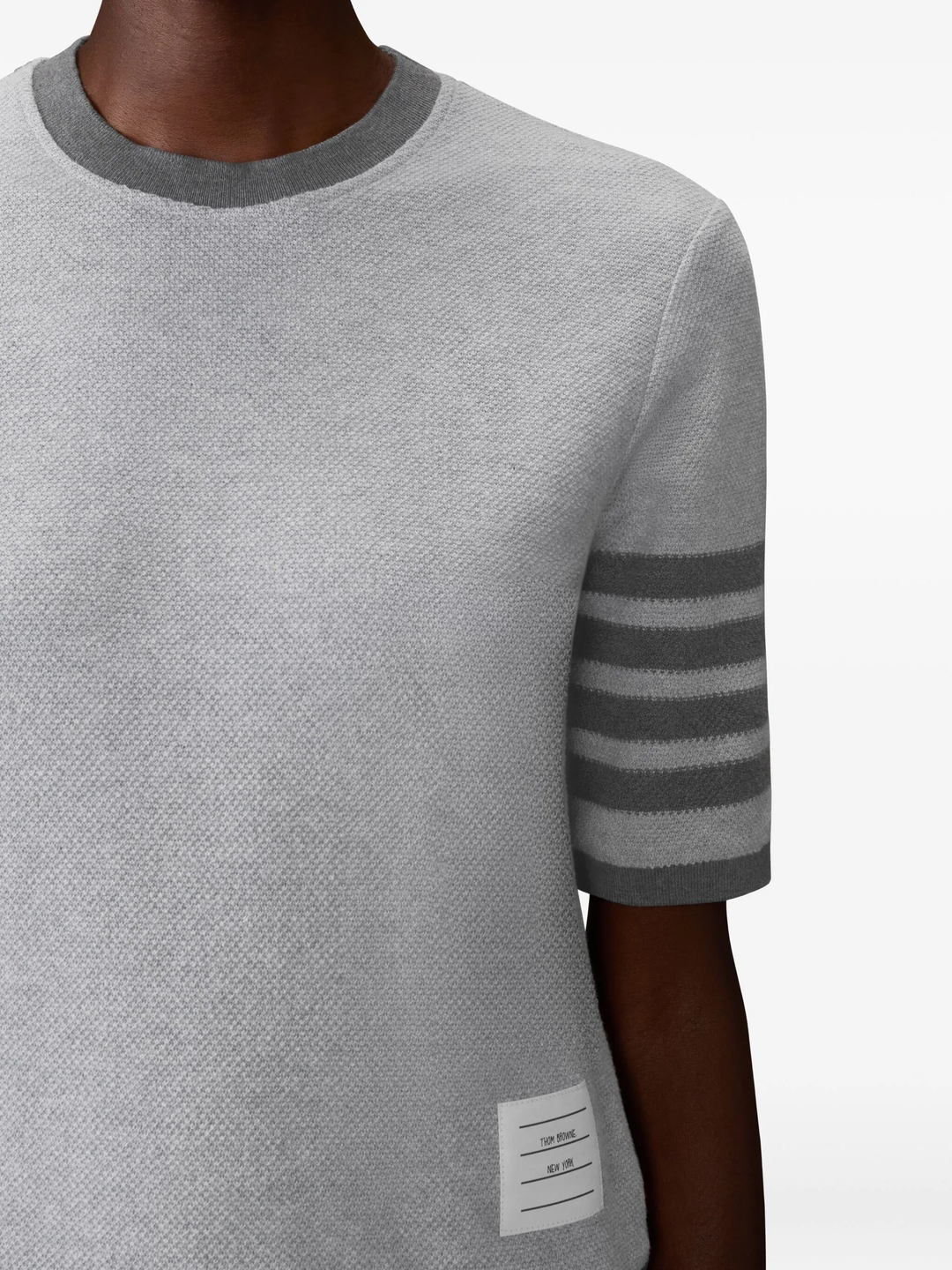 Rib Cuff Tee Textured Pique