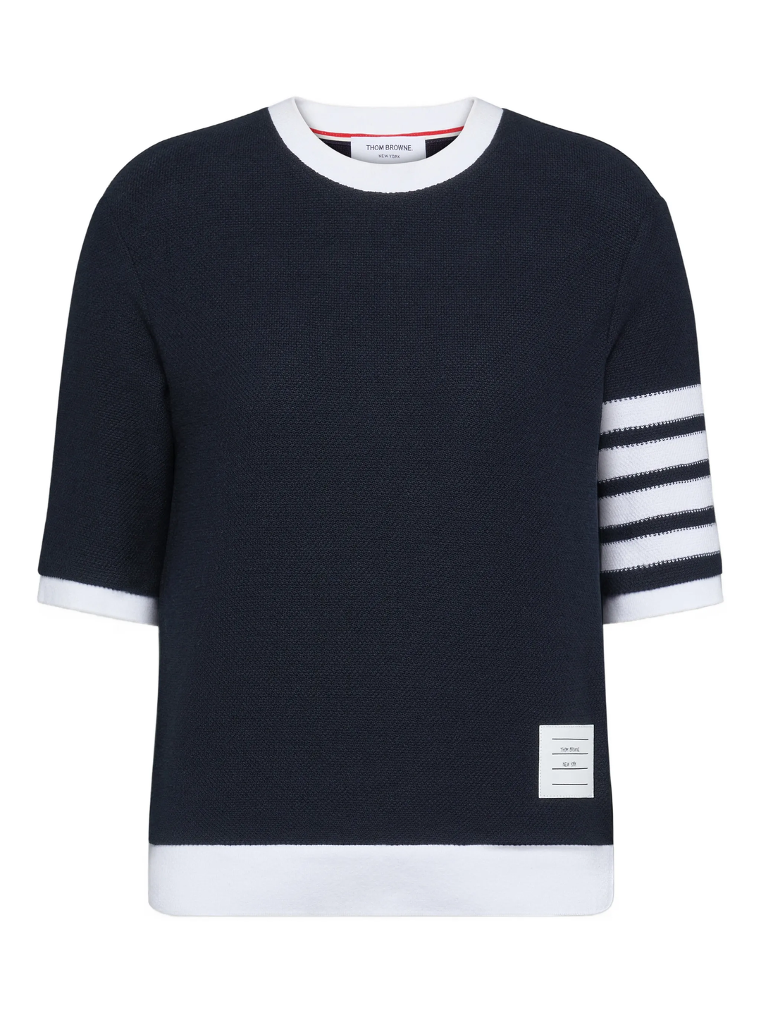 Rib Cuff Tee Textured Pique