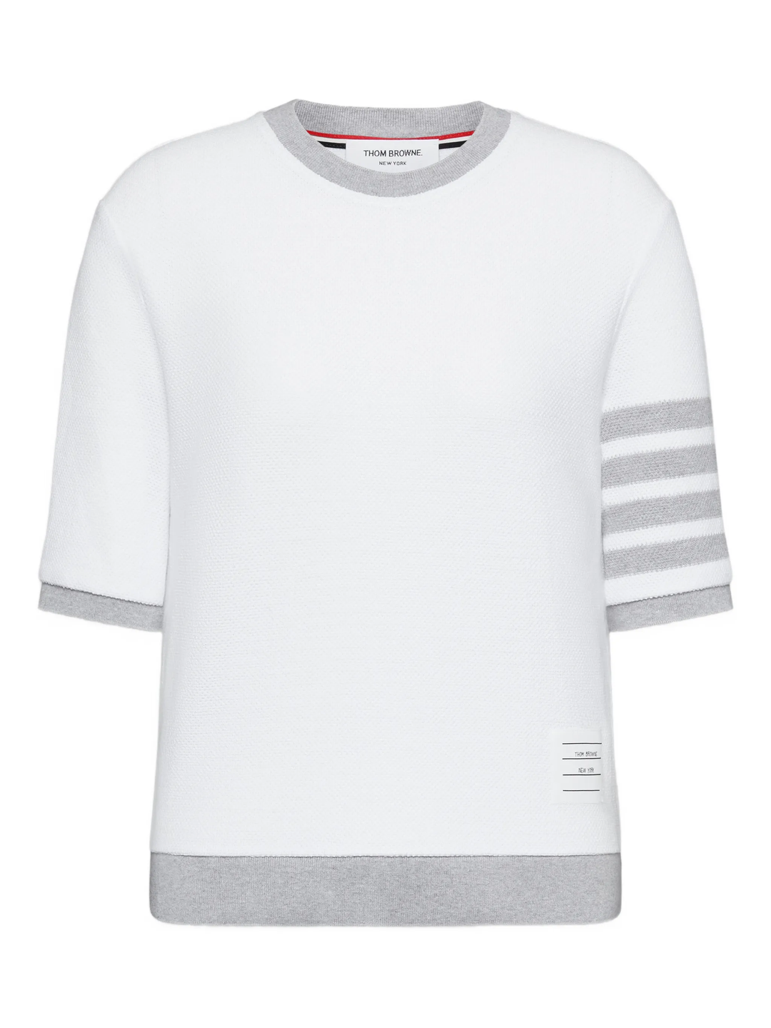 Rib Cuff Tee Textured Pique