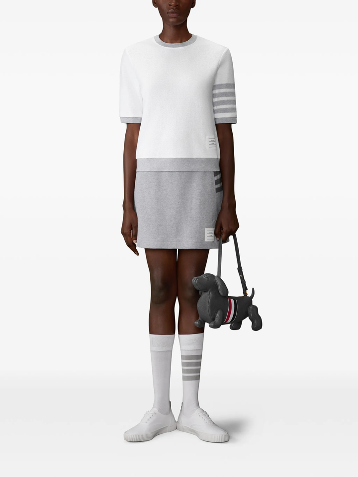 Rib Cuff Tee Textured Pique