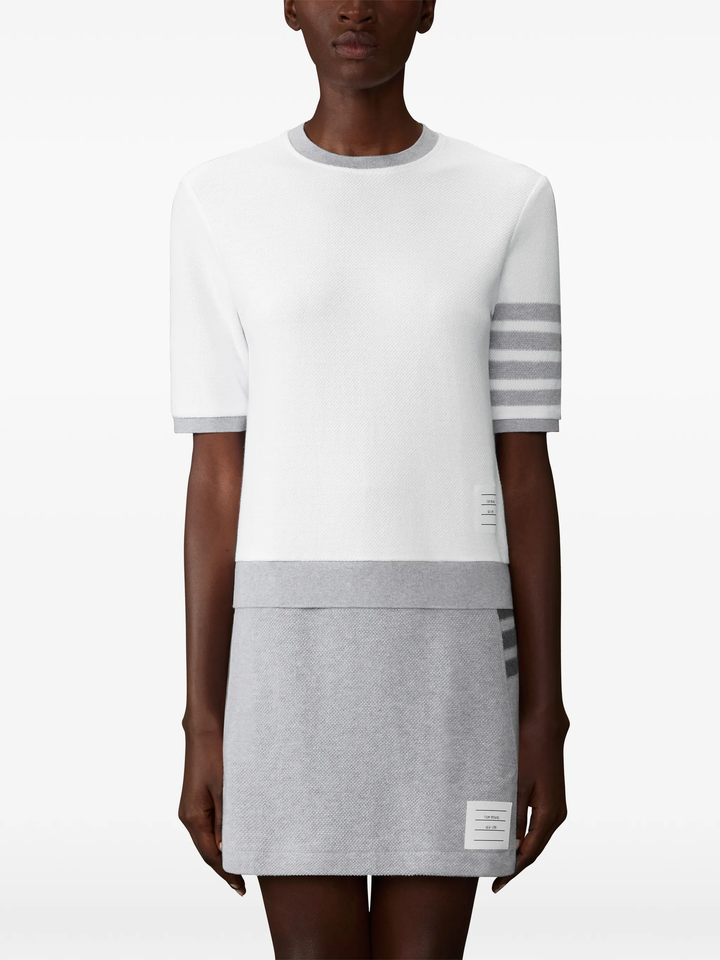 Rib Cuff Tee Textured Pique