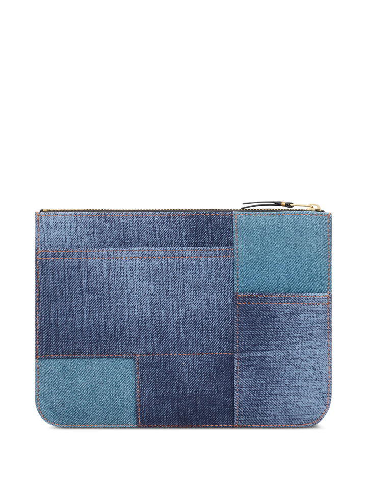 Denim Patchwork Pouch
