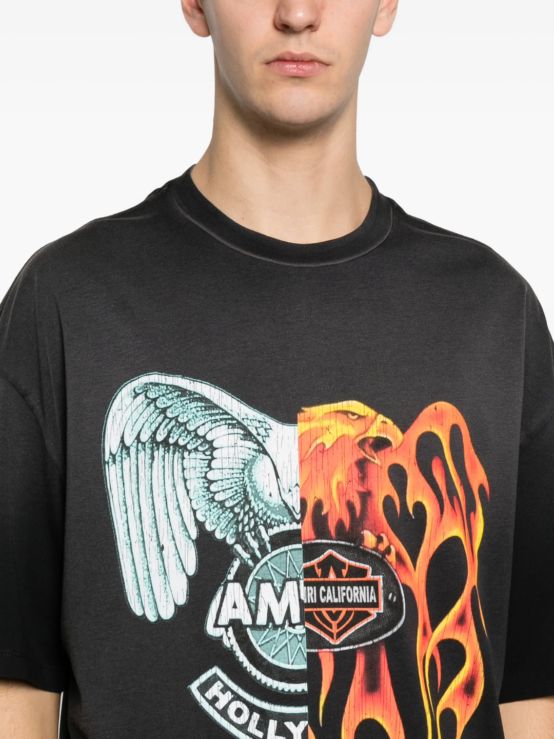 AMIRI Spliced Logo Tee