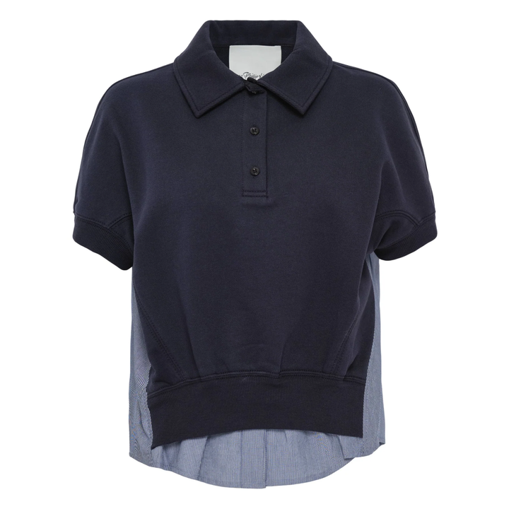 Short Sleeve Polo Top With Shirting Combo