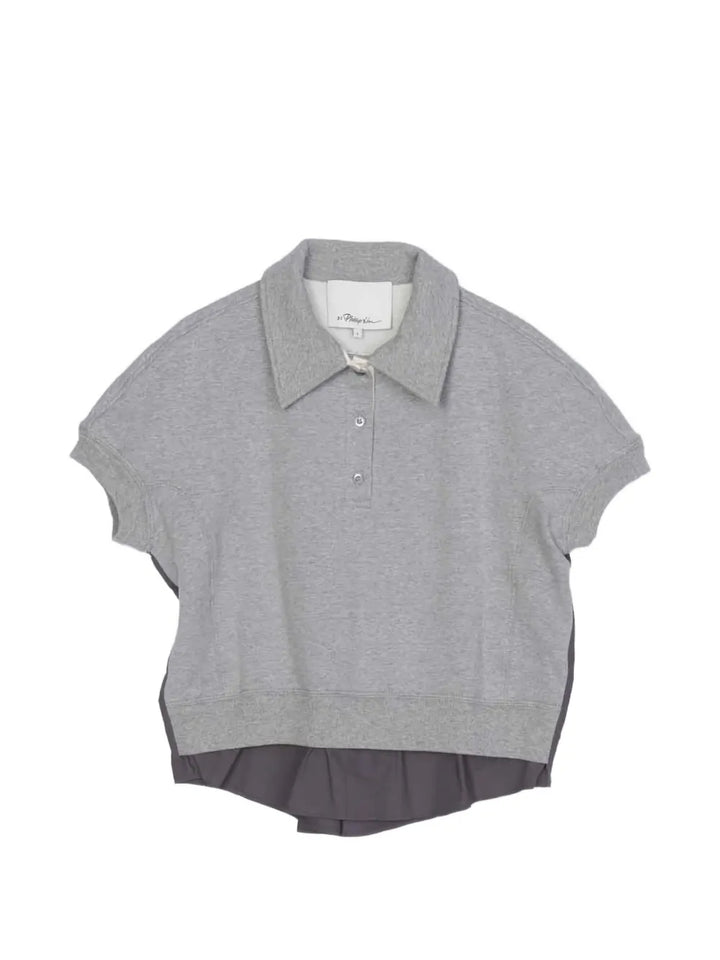 Short Sleeve Polo Top With Shirting Combo