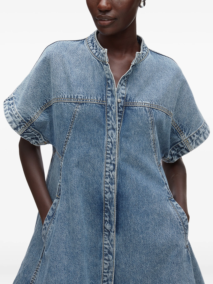 Lightweight Denim Trapeze Dress