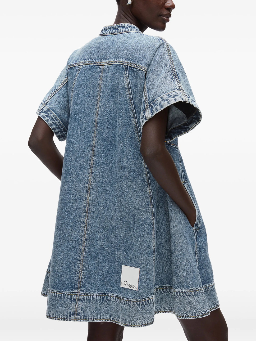 Lightweight Denim Trapeze Dress