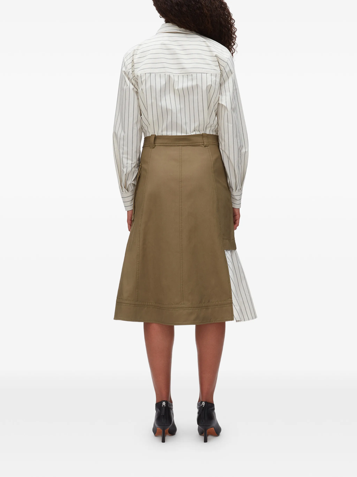 Long Sleeve Combo Shirt Dress