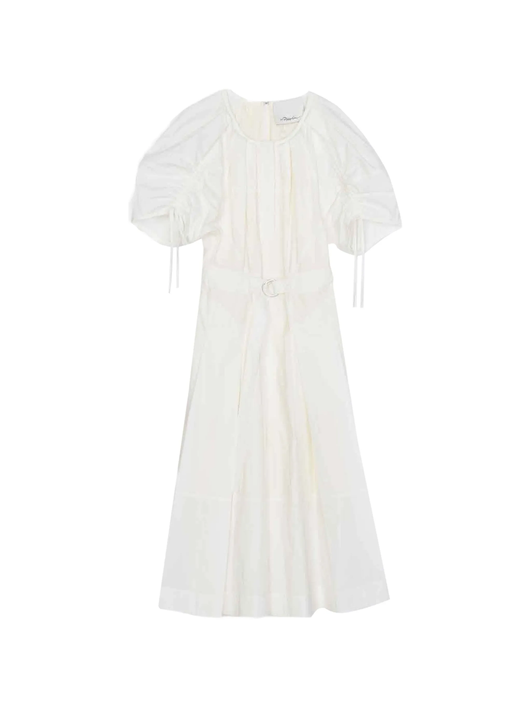 Ruched Sleeve Midi Dress