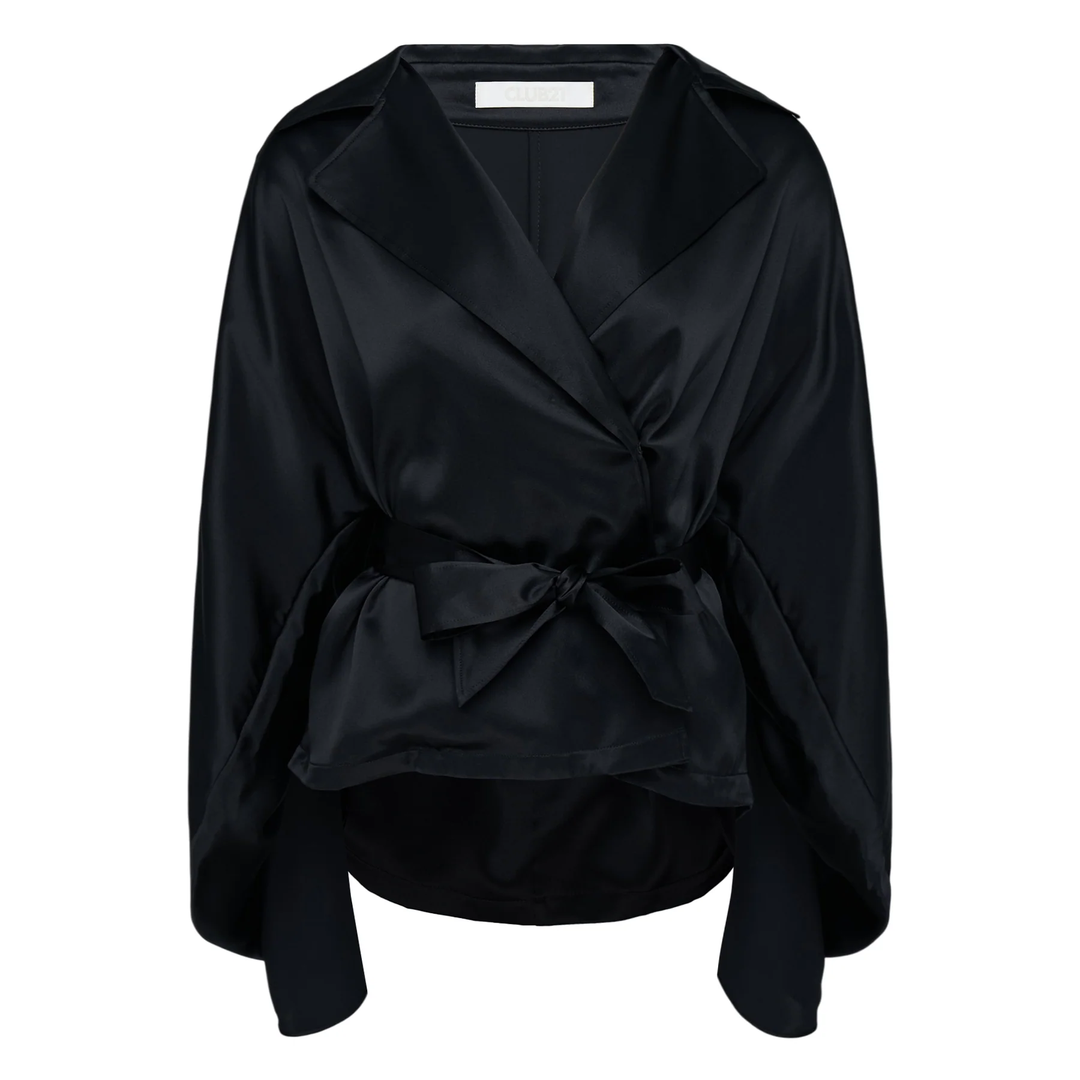 Amelie Satin Wrap Jacket