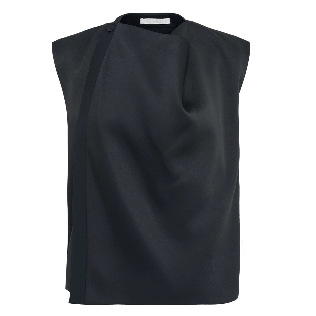 Noelle Draped Woven Top