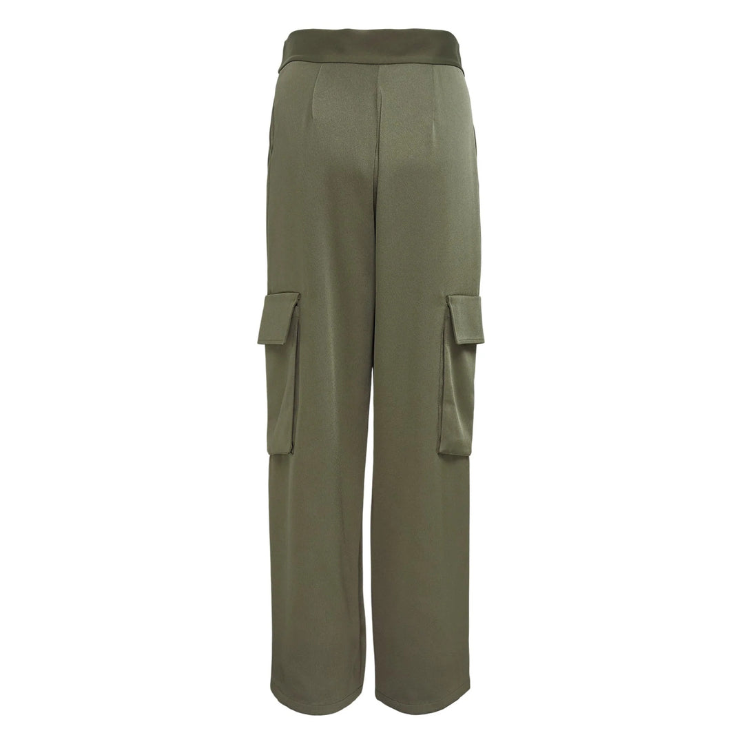 Belted Wide-Leg Cargo Pants