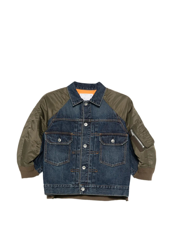 Denim x Nylon Twill Jacket