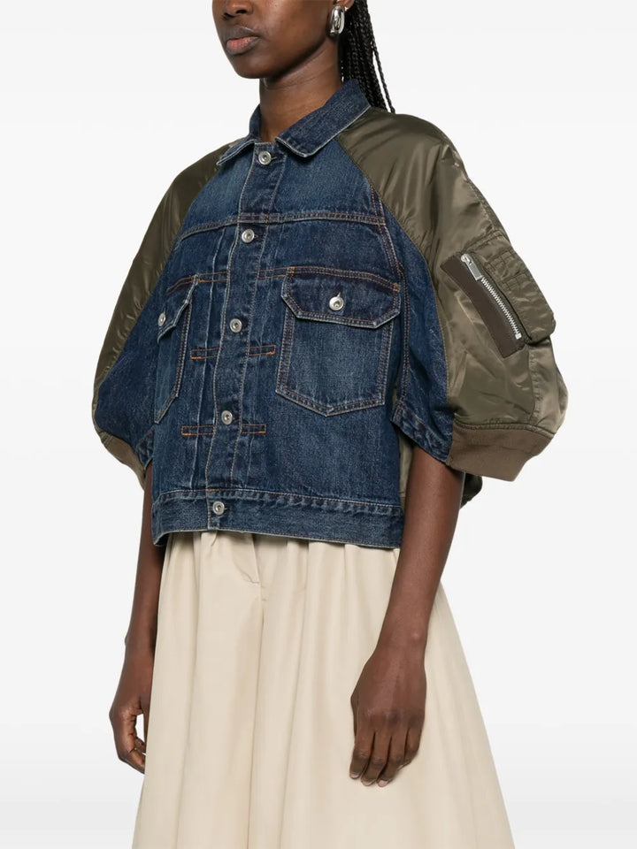 Denim x Nylon Twill Jacket