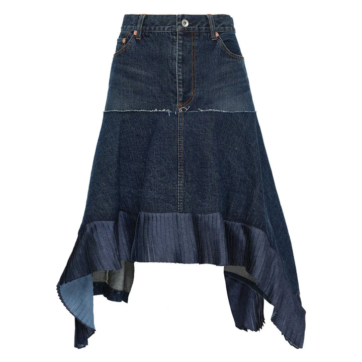 Denim x Satin Skirt