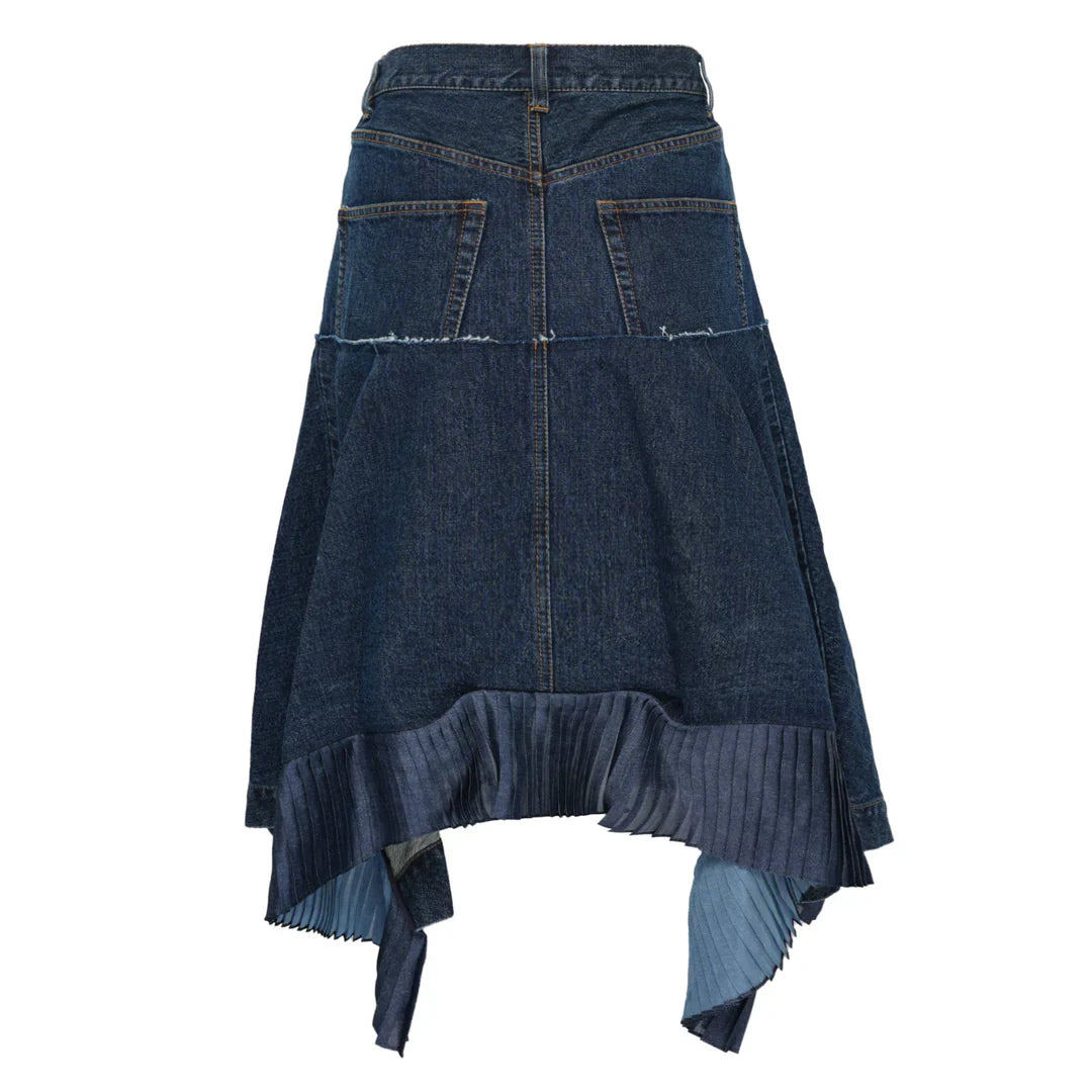 Denim x Satin Skirt
