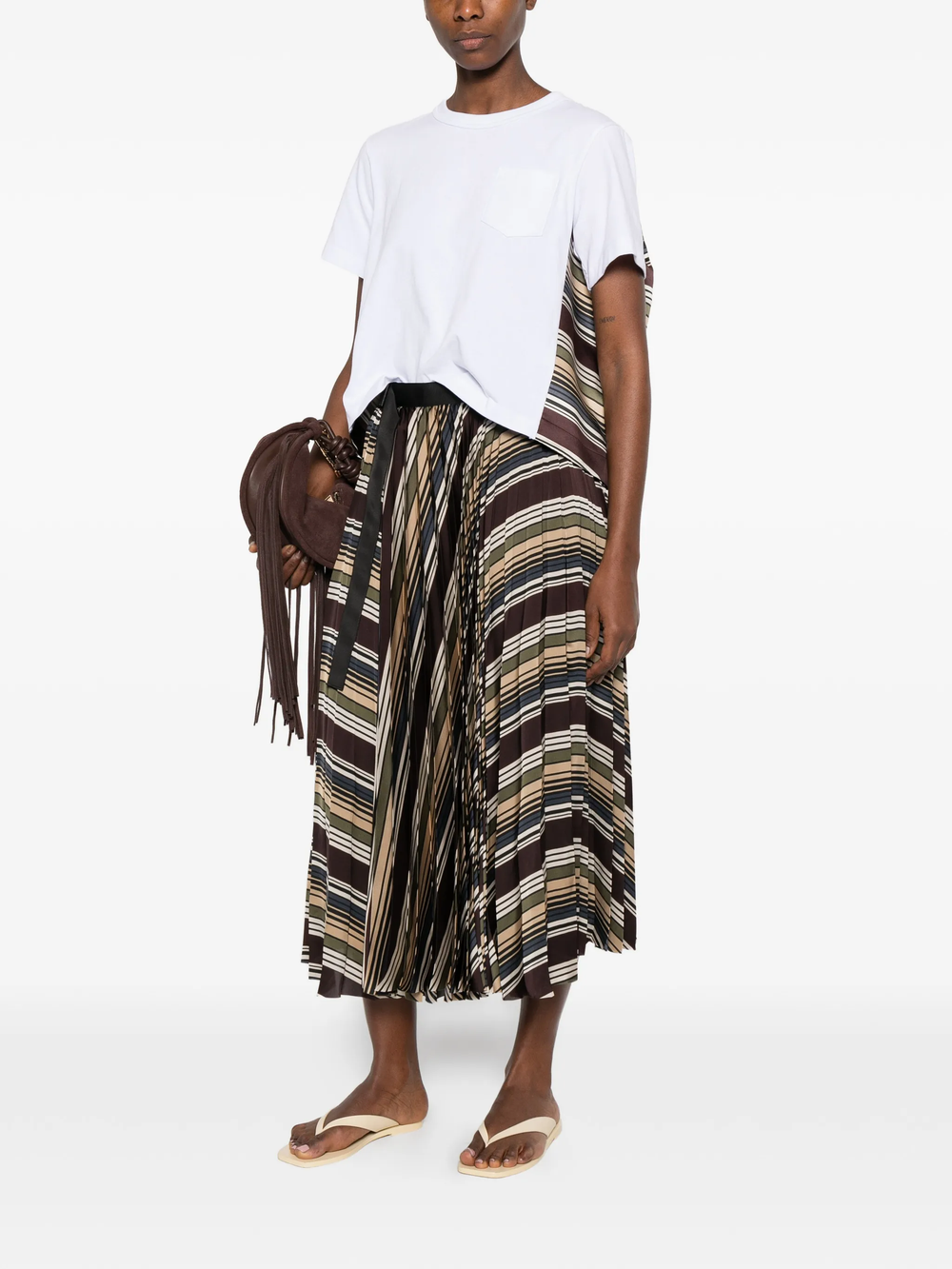 sacai Horizontal Stripe Skirt - view 2