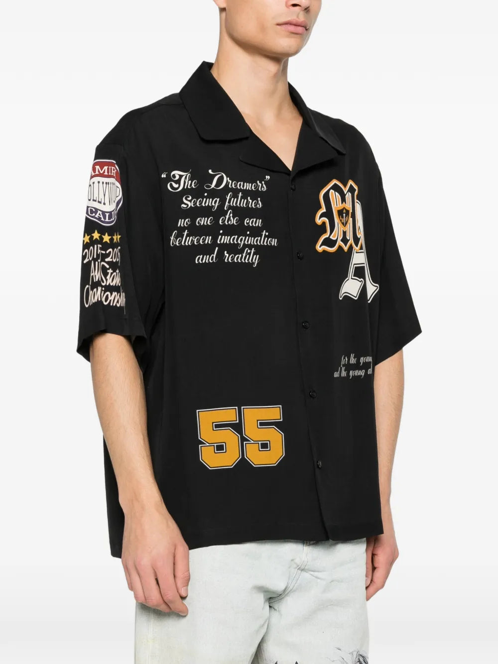 AMIRI Varsity Patch Camp Shirt