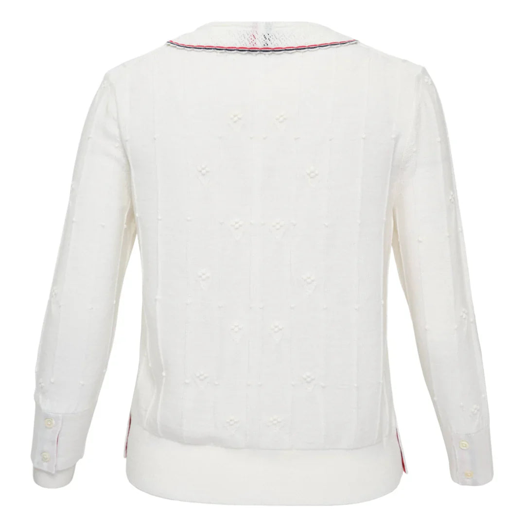 Bobble Stitch 3/4 Sleeve Knit Top