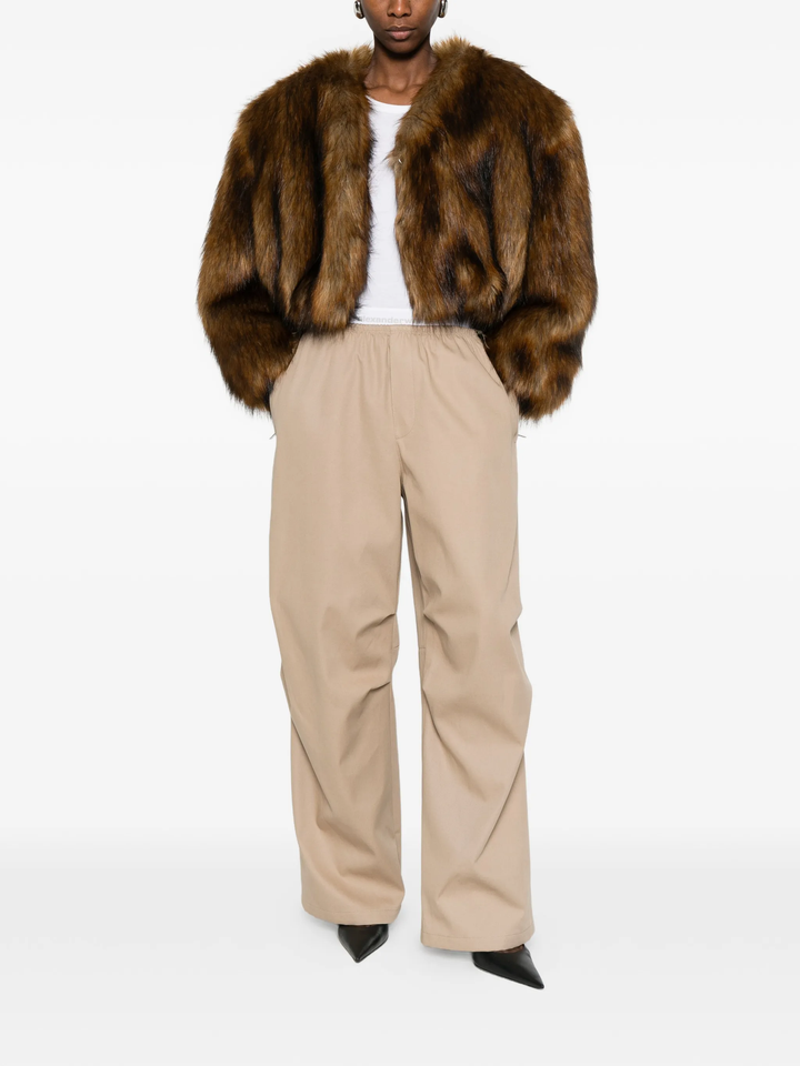 Mid-Rise Logo Elastic Pants