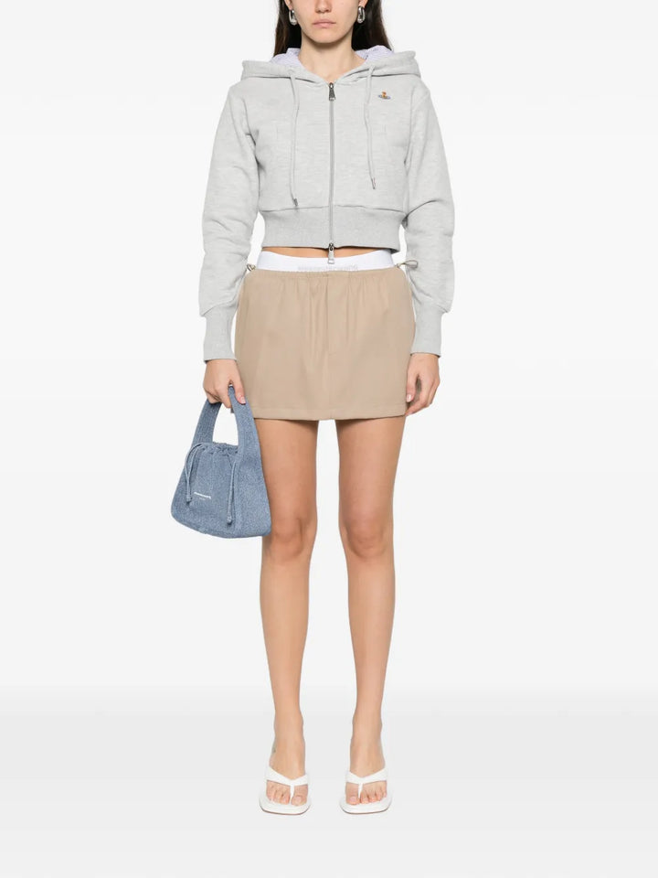 Mid-Rise Mini Elastic Skirt