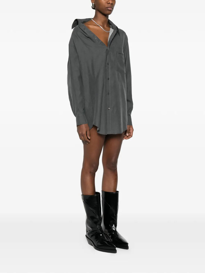 Off Shoulder Shirt Dress
