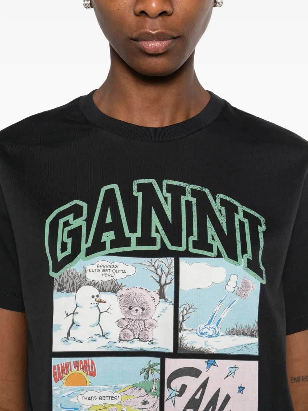 Basic Cotton Jersey Bear Comic Tee