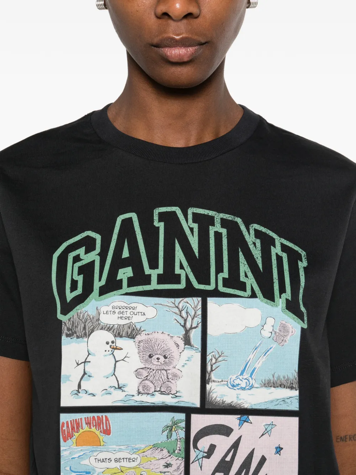 Basic Cotton Jersey Bear Comic Tee