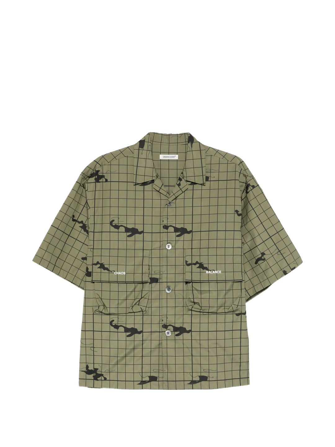 Grid Patch Pocket Short Sleeve Shirt