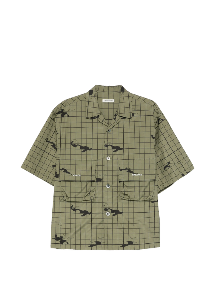 Grid Patch Pocket Short Sleeve Shirt