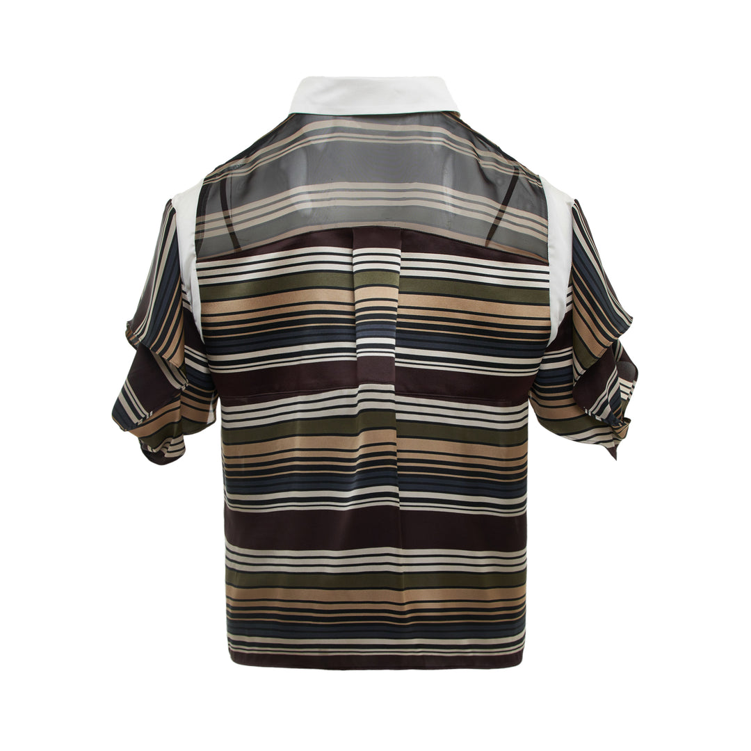 Horizontal Stripe Short Sleeve Shirt