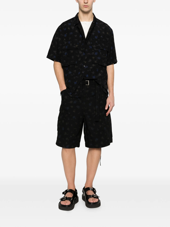 Overdyed Floral Print Shirt