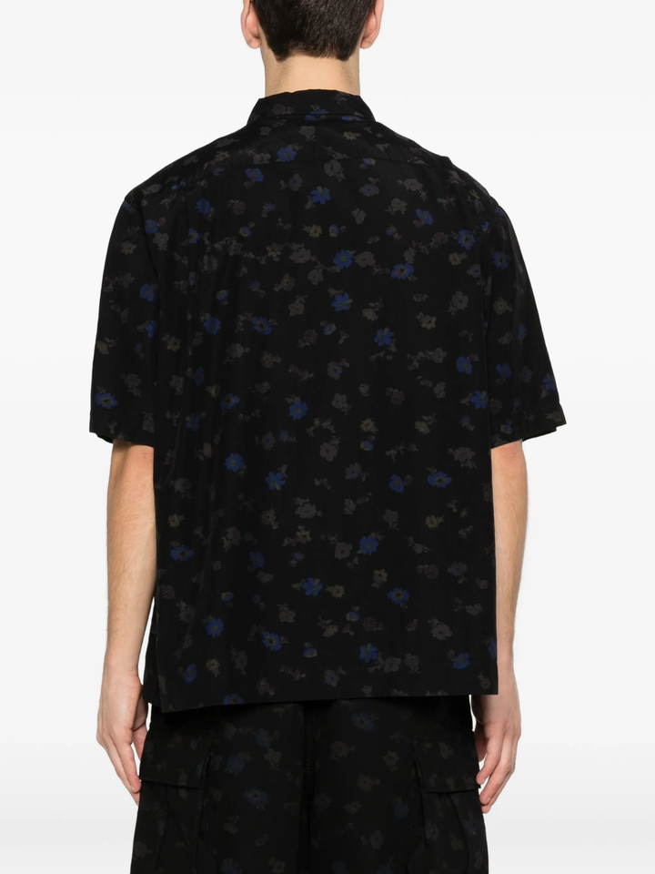 Overdyed Floral Print Shirt
