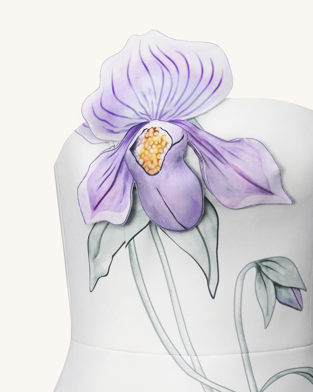 Floral Applique Mini Dress