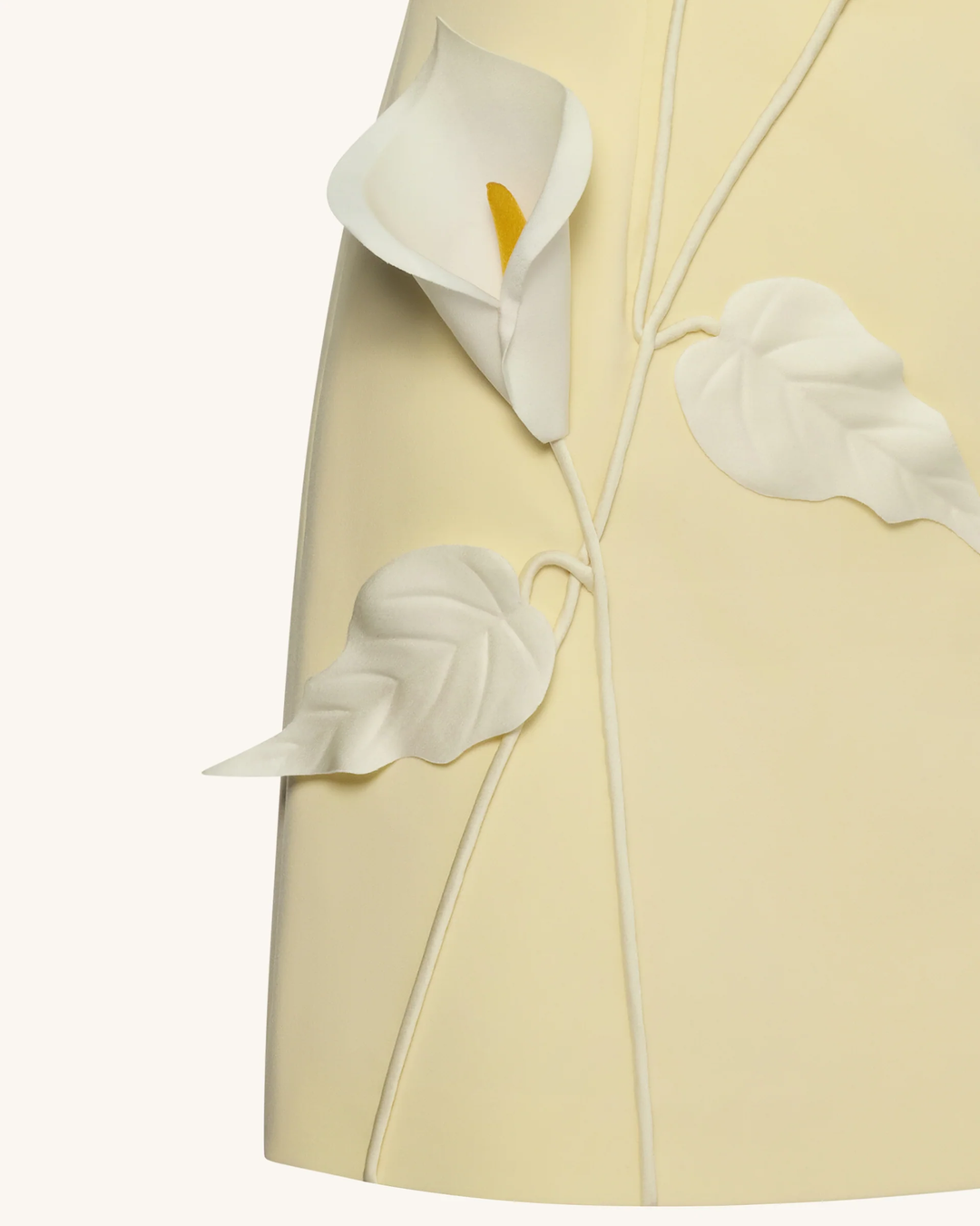 Strapless Floral Applique Dress