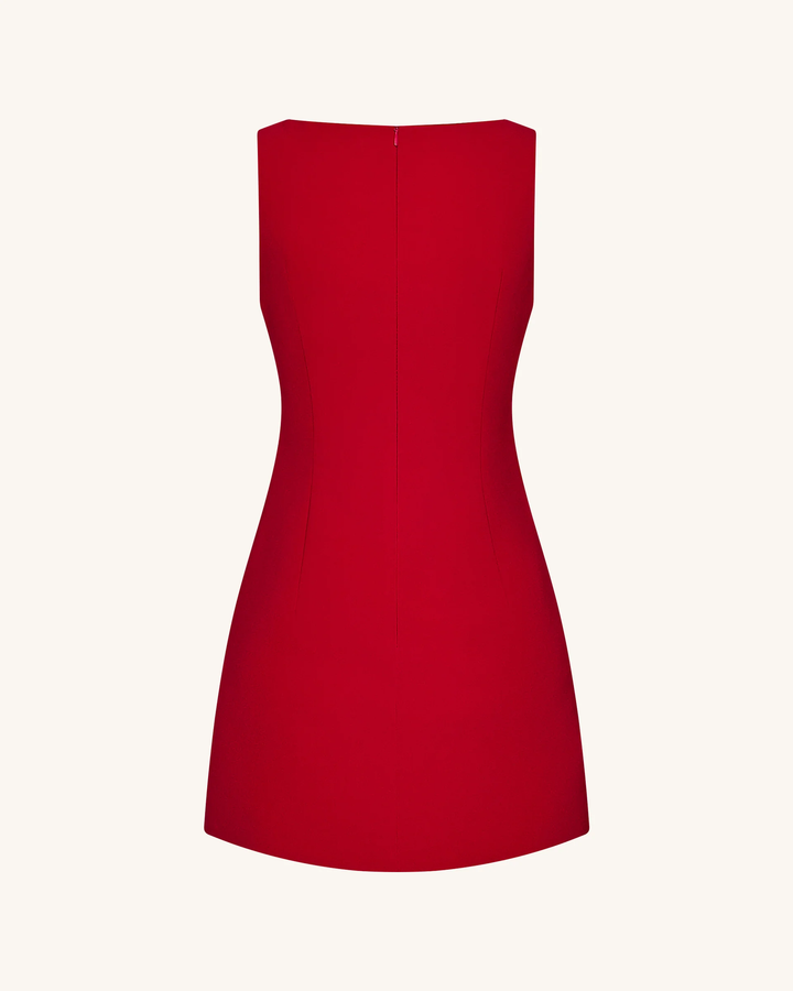 3D Floral-Applique Sheath Mini Dress