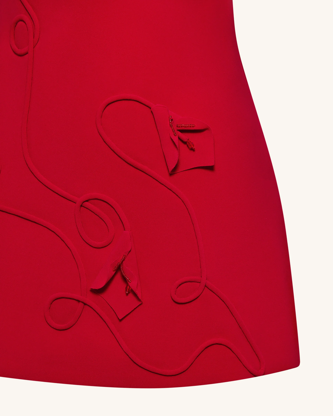 3D Floral-Applique Sheath Mini Dress