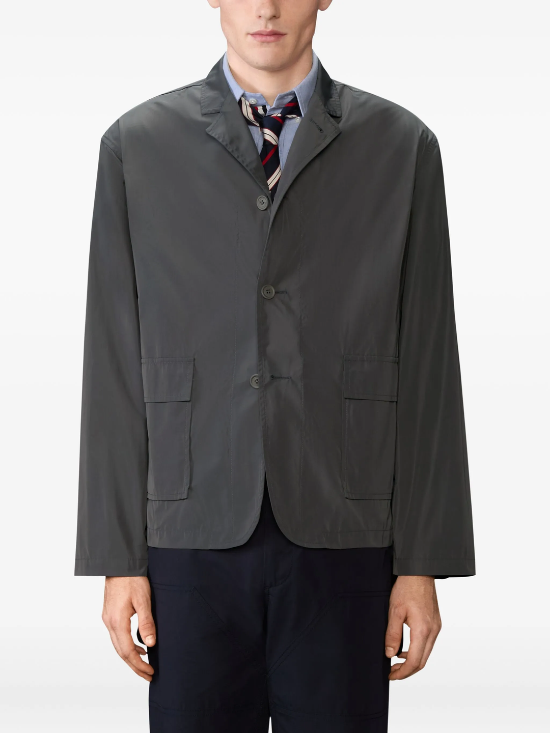 Packable Blazer With Flap Pockets